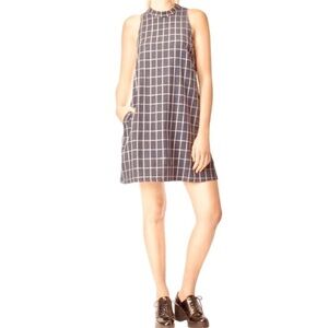HYFVE Thermal Plaid Mock Neck Dress